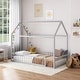 preview thumbnail 1 of 13, Little Seeds Skyler Metal Montessori House Bed with Removable Rail, Twin, Dove Gray