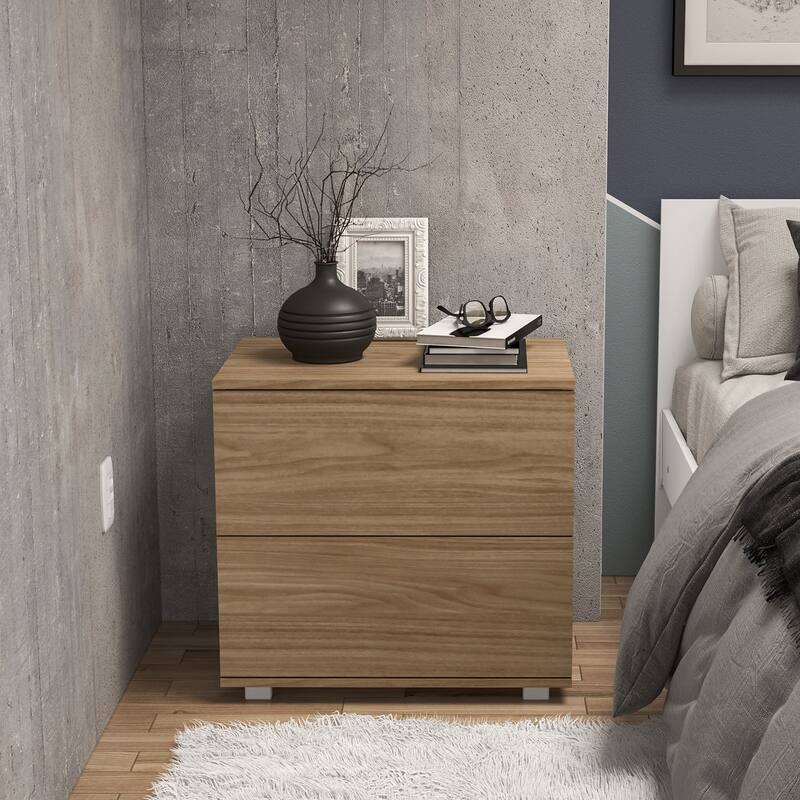 Polifurniture Madison Modern 2 Drawer Nightstand