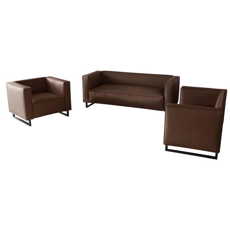 CraftPorch Mid Century Modern 3- Pieces Upholstered Living Room Set