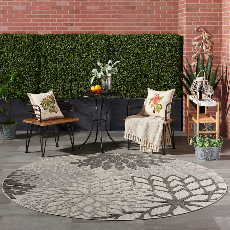Nourison Aloha Floral Modern, Indoor/Outdoor Area Rug