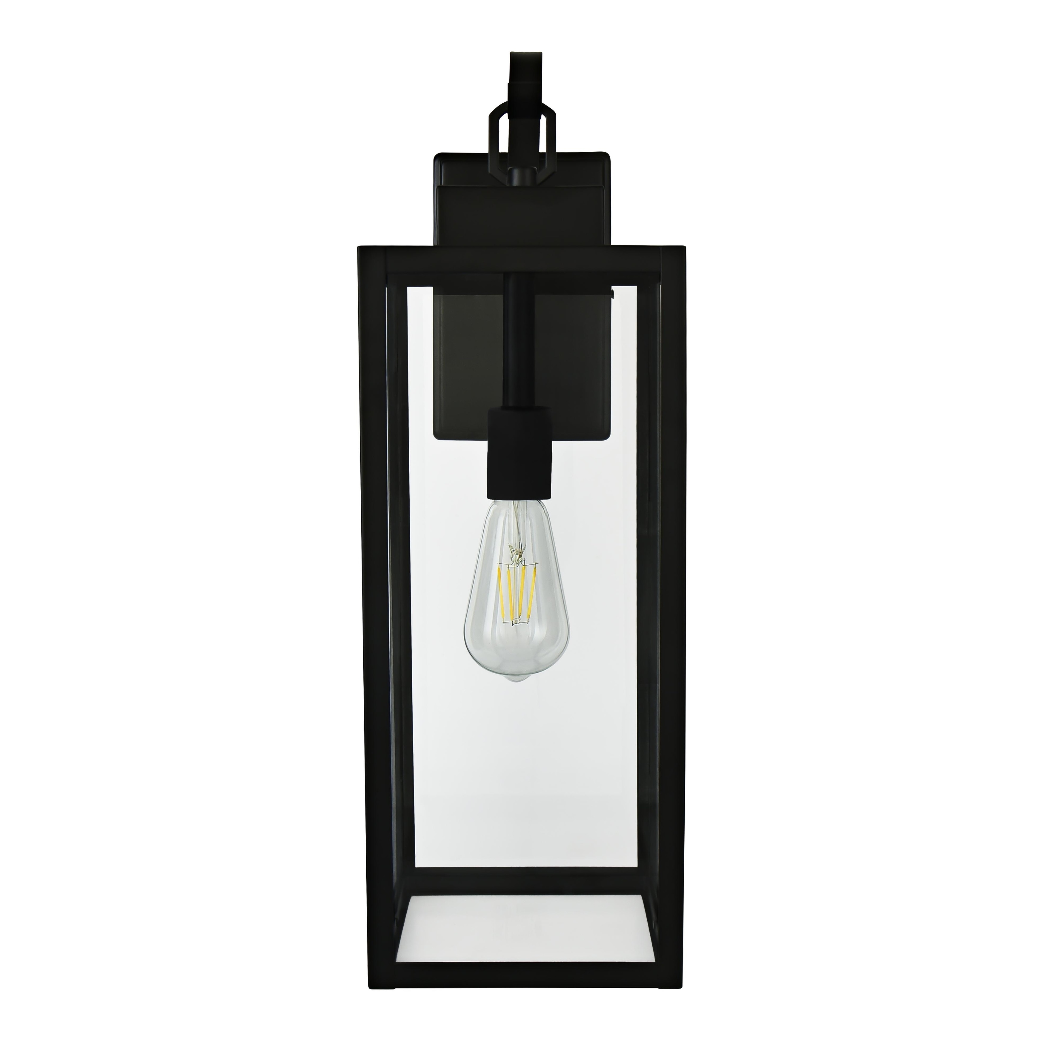 Matte Black 1-Light Outdoor Wall Sconce