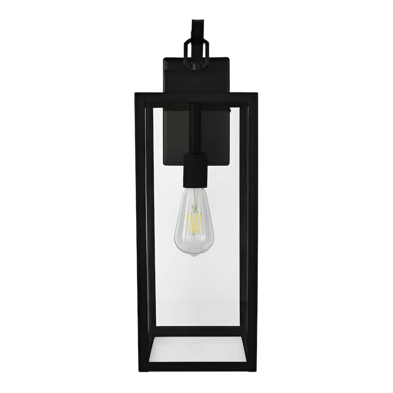 1-Light Outdoor Matte Black Wall Light Sconce