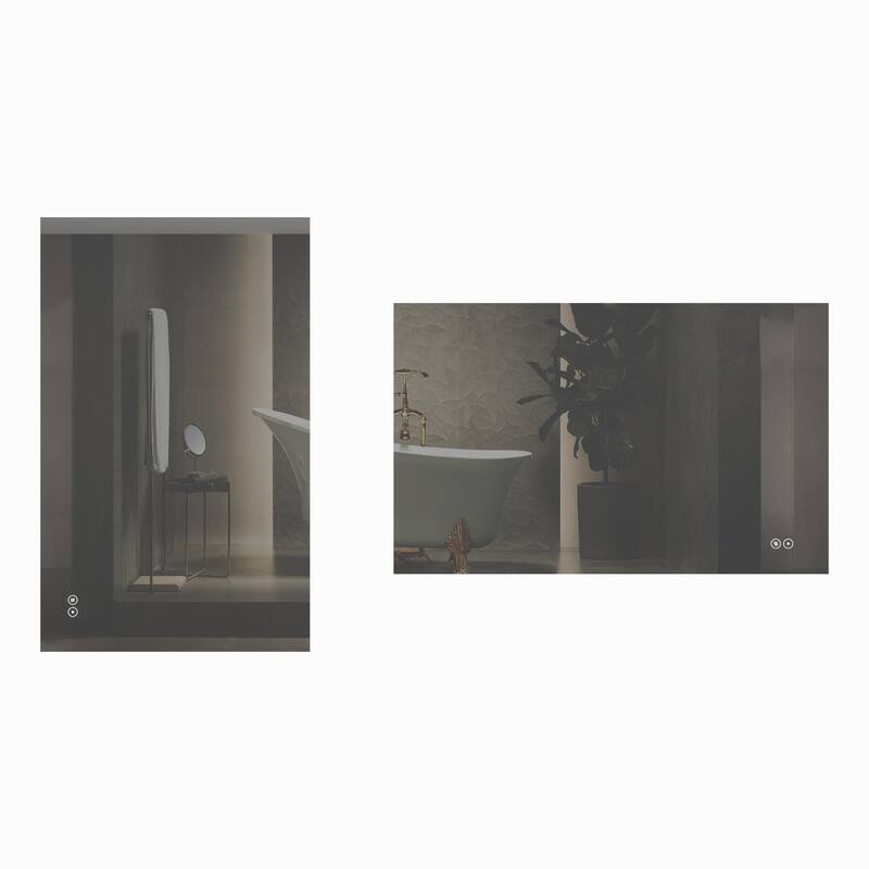 CB HOME LED Bathroom Mirror, Lighted Wall Mounted Vanity Mirror, Anti-fog, Backlit, Dimmable, Frameless, Horizontally/Vertically