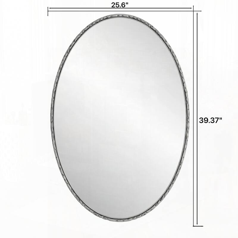 Iron Art Oval Retro Mirror, Antique Effect