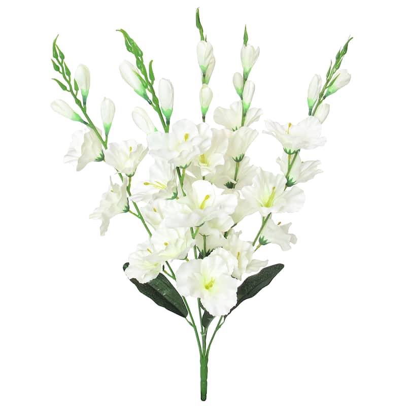 Artificial Gladiolus Flower Stem Bush Bouquet 26in