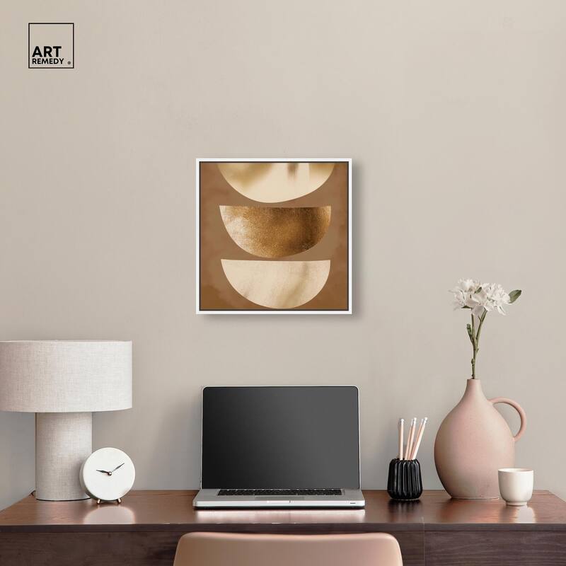 Golden Crescents I Canvas by Art Remedy