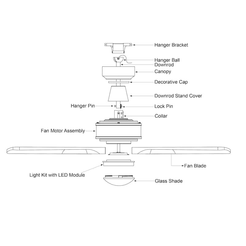 Curtiss 3-speed 52-inch Indoor or Outdoor Ceiling Fan