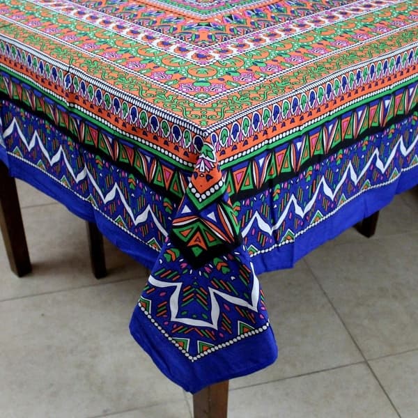 Floral Mandala Cotton Round Tablecloth For Square Tables Blue Green Orange Pink Beach Sheet On Sale Overstock 20012457