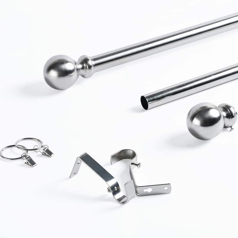 Exclusive Fabrics Classic Sphere Ball Extendable Metal Rod Set, 52 - 144