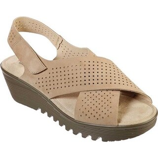 Shop Skechers Cali Women's Rumbler Sci Fi Wedge Sandal,White Shop Skechers Cali Women's Rumbler Sci Fi Wedge Sandal,White