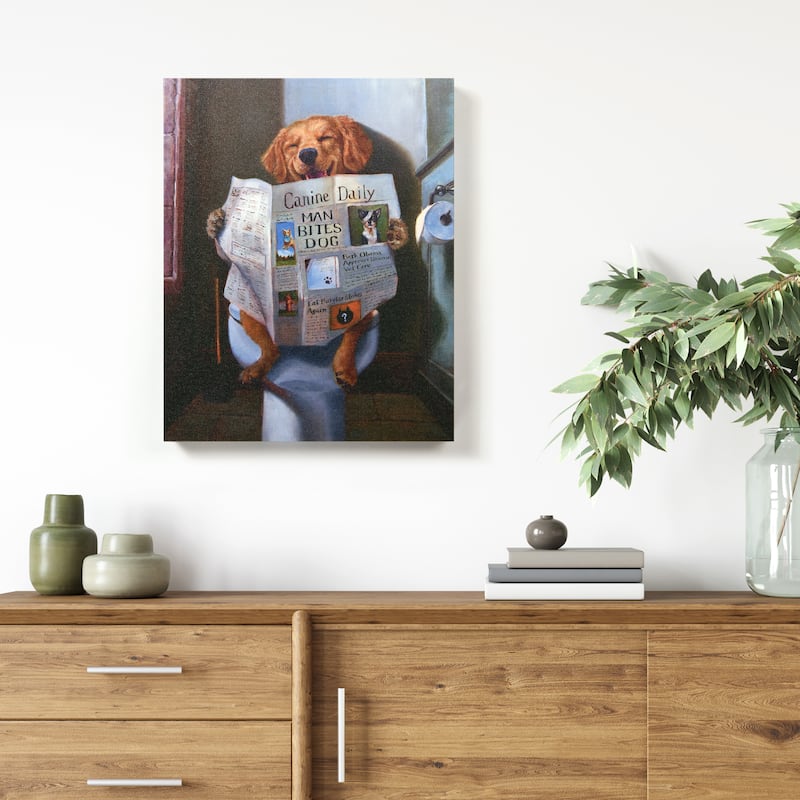 'Dog Gone Funny" Dog Wall Art Graphic Art Print on Wrapped Canvas