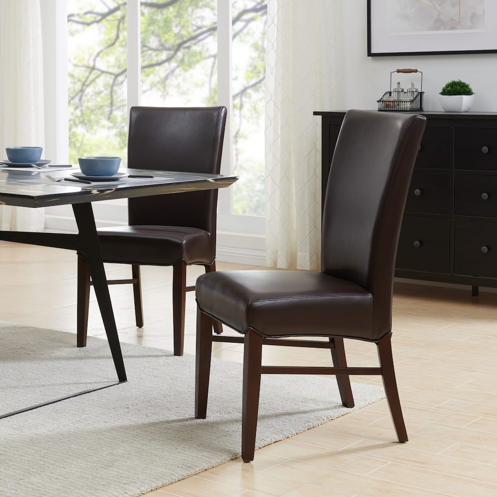 NPD Furniture Milton Bonded Leather Dining Chair (Set of 2)