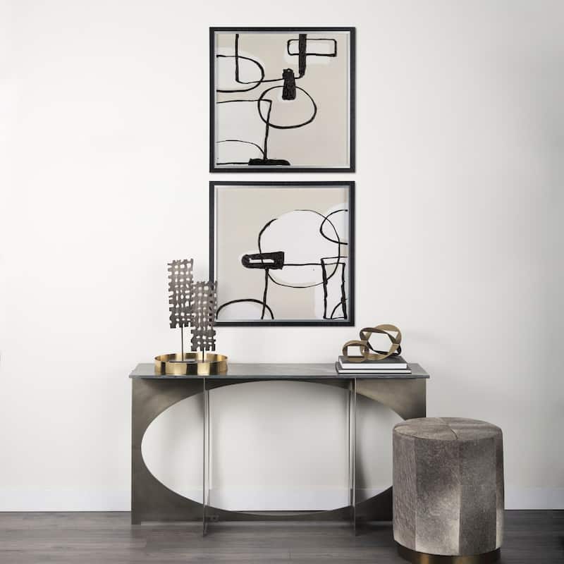 Neutral Shapes I Framed Art Print
