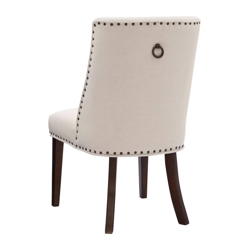 Linon Allard Modern Dining Chairs with Espresso Legs (Set of 2)