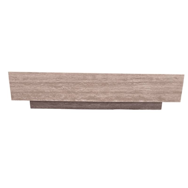 Genuine Travertine Limestone Block Coffee Table, 54" Extra Large