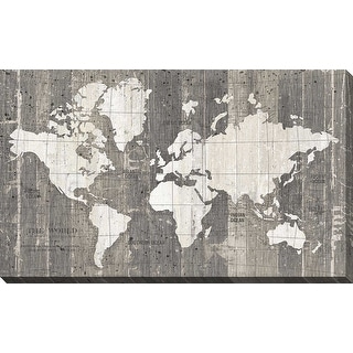 "Old World Map Neutral" by Wild Apple Portfolio Print on Canvas