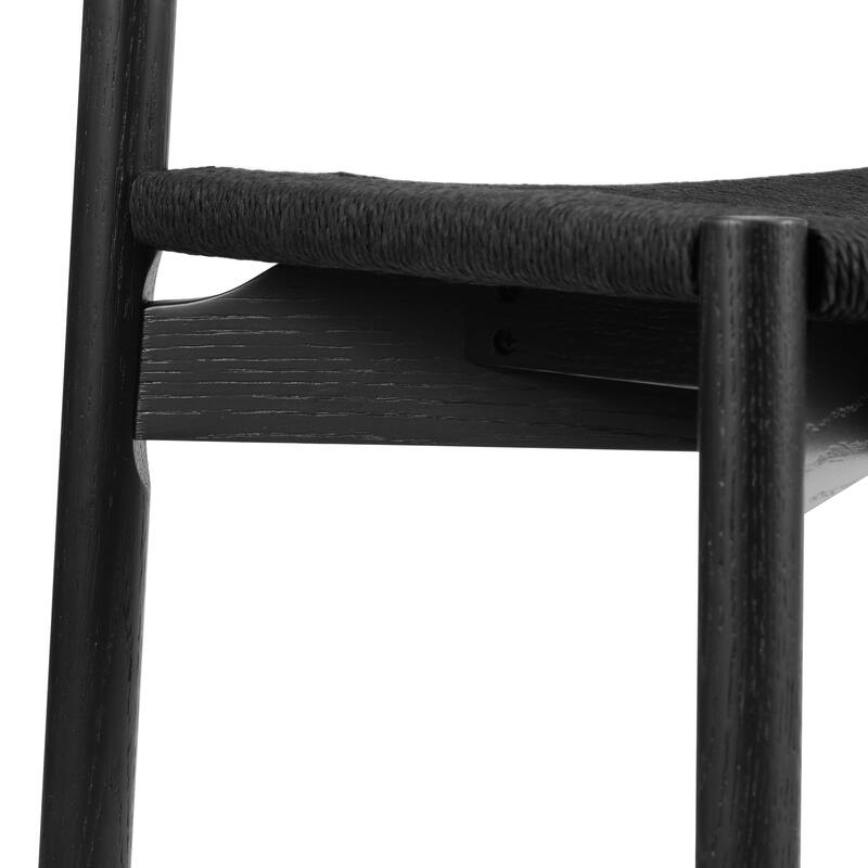Poly & Bark Hamm Counter Stool - Solid Wood Frame with Woven Rope Seat