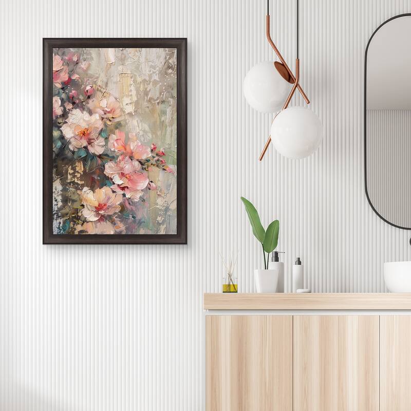 Masterpiece Art Gallery| Blushing Blooms by Petals Prints Design - Framed Canvas Print