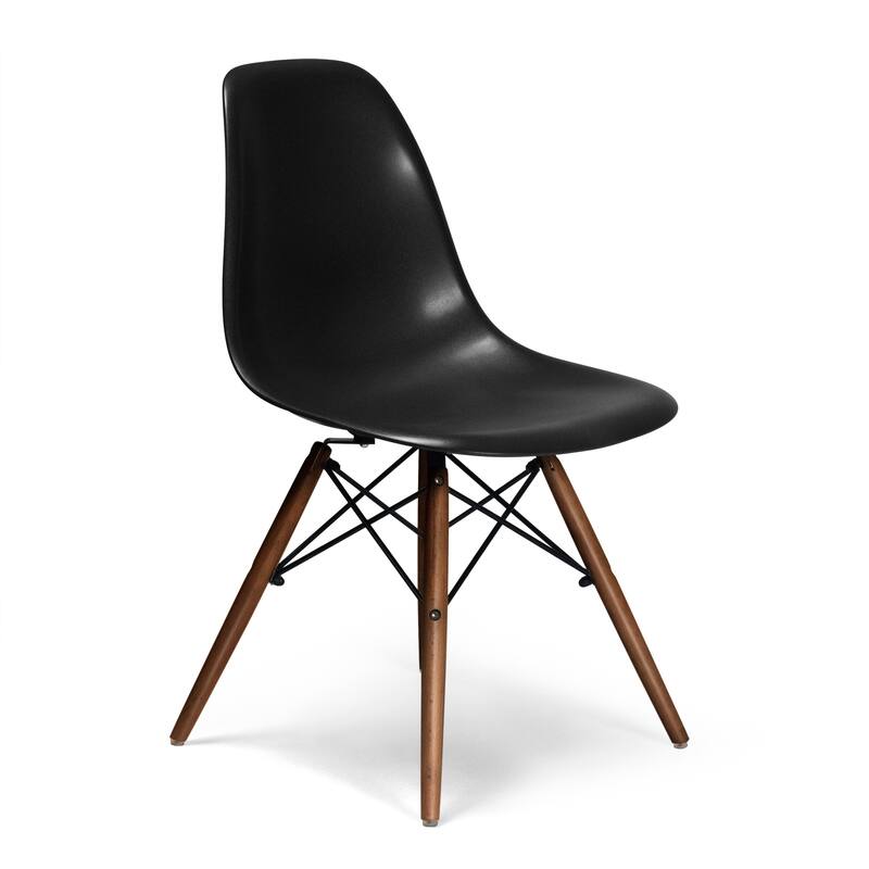 Paris-2 Side Chairs with Walnut Legs (Set of 2)