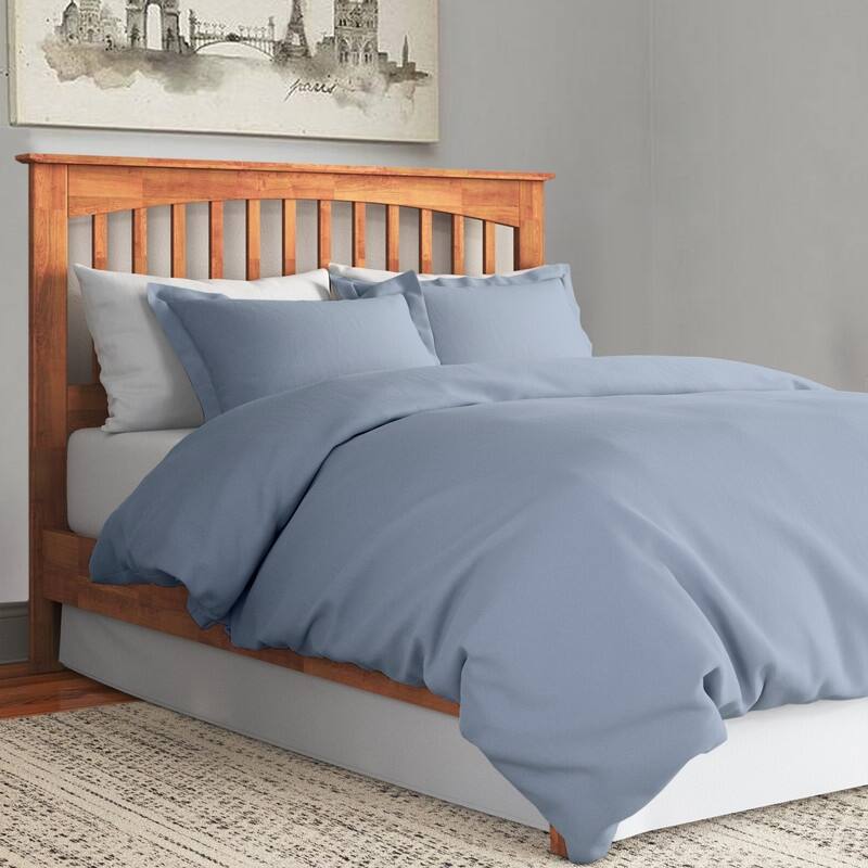 A1HC 100% Organic Cotton Duvet Set, 300 Thread Count 2-Piece GOTS Certified OEKO-TEX Certified, Soft & Silky Sateen Weave