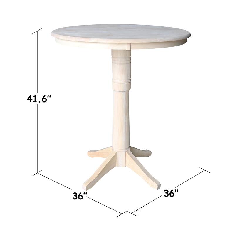 36" Round Pedestal Dining Table - Unfinished