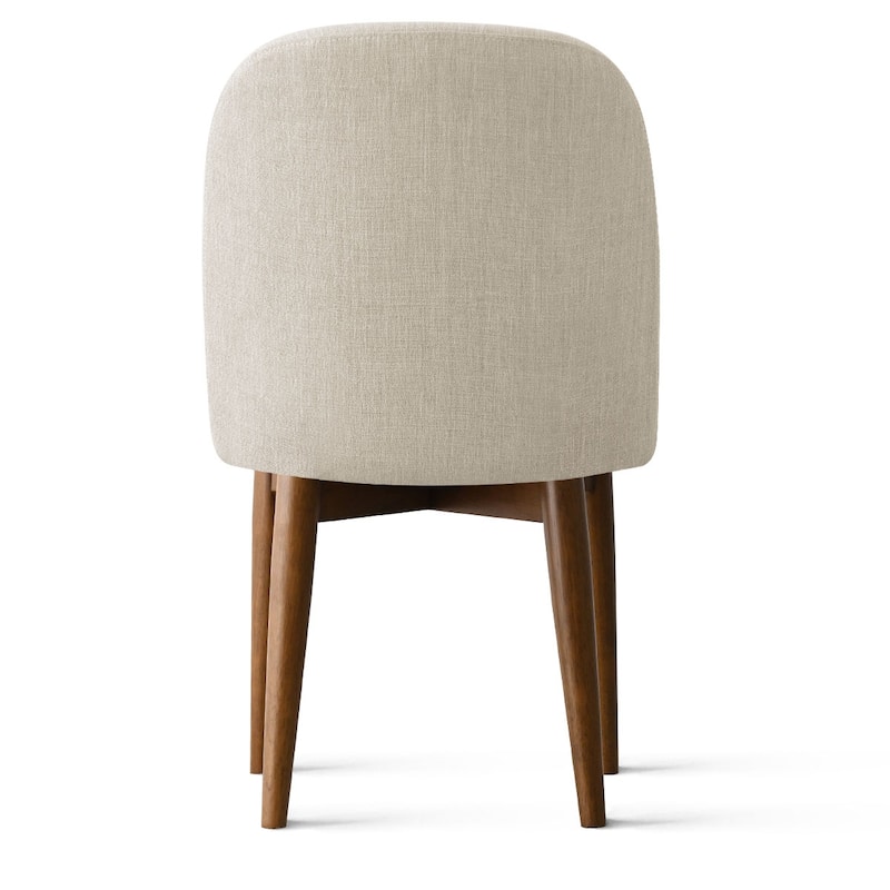 Modern Parsons Dining Chairs with Solid Wood Legs