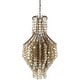 preview thumbnail 3 of 6, Hughes Glam Acrylic Tassels 1-light Chandelier - 30"H x 16"W x 16"D