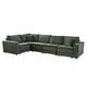 preview thumbnail 2 of 1, Oversized Sectional Sofa L Shaped Corner Couch Corduroy Upholstery Convertible Sleeper Sofa Couch
