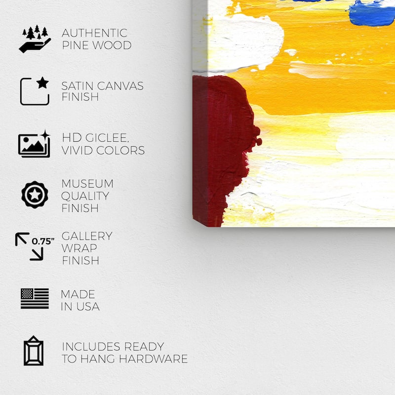 Wynwood Studio Canvas Abstract River Yellow and Modern & Contemporary Wall Art Canvas Print