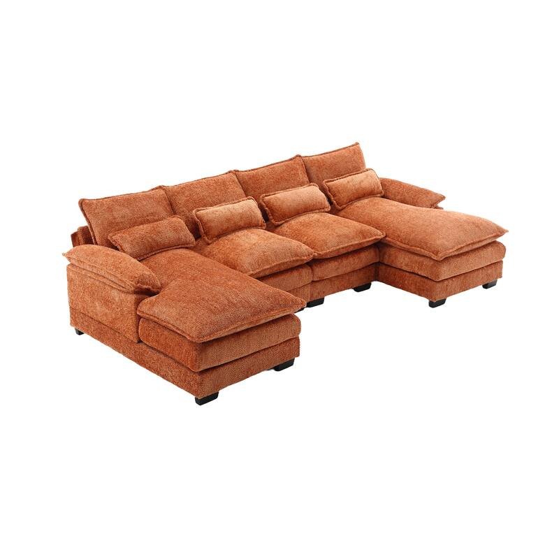110.63" U-Shaped 6-Seater Sofa with Spacious Design