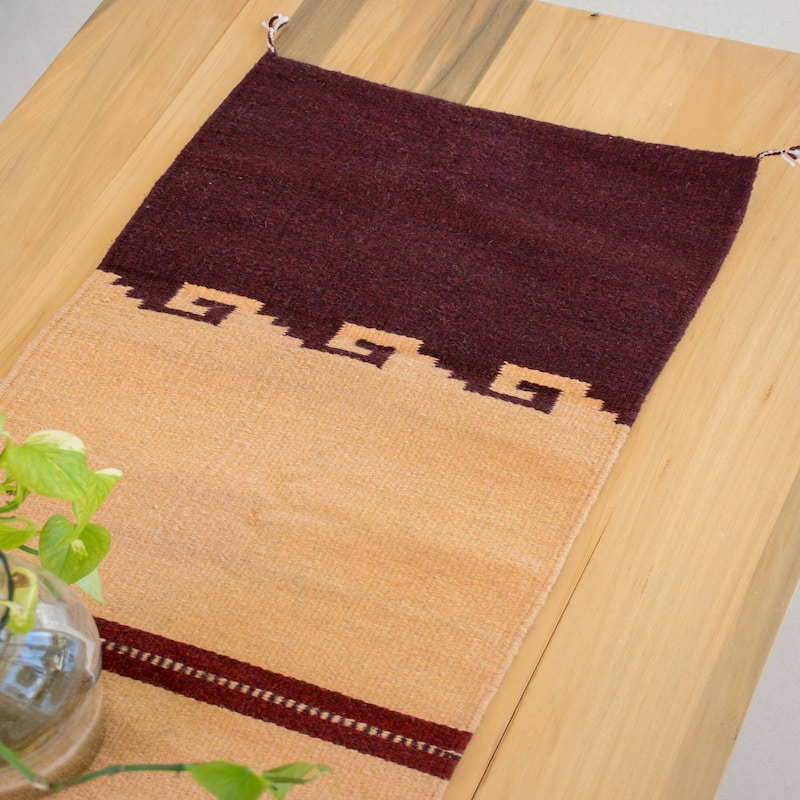 Handmade Ginger Waves table runner (Mexico)