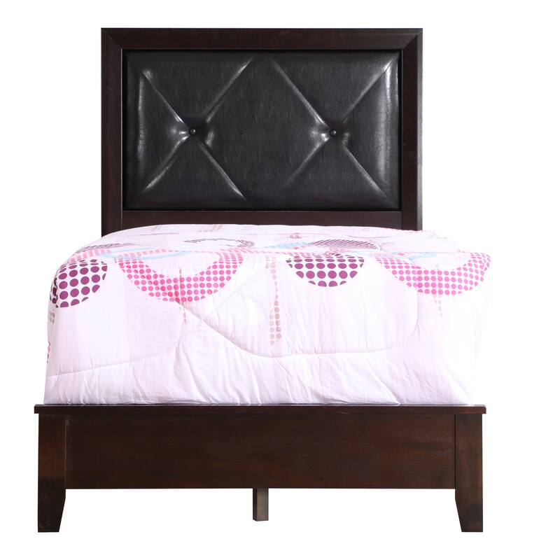 Espresso Twin Bed with Transitional Style, Strong Frame and Warm Finish for Stylish Kids' Rooms or Guest Bedrooms