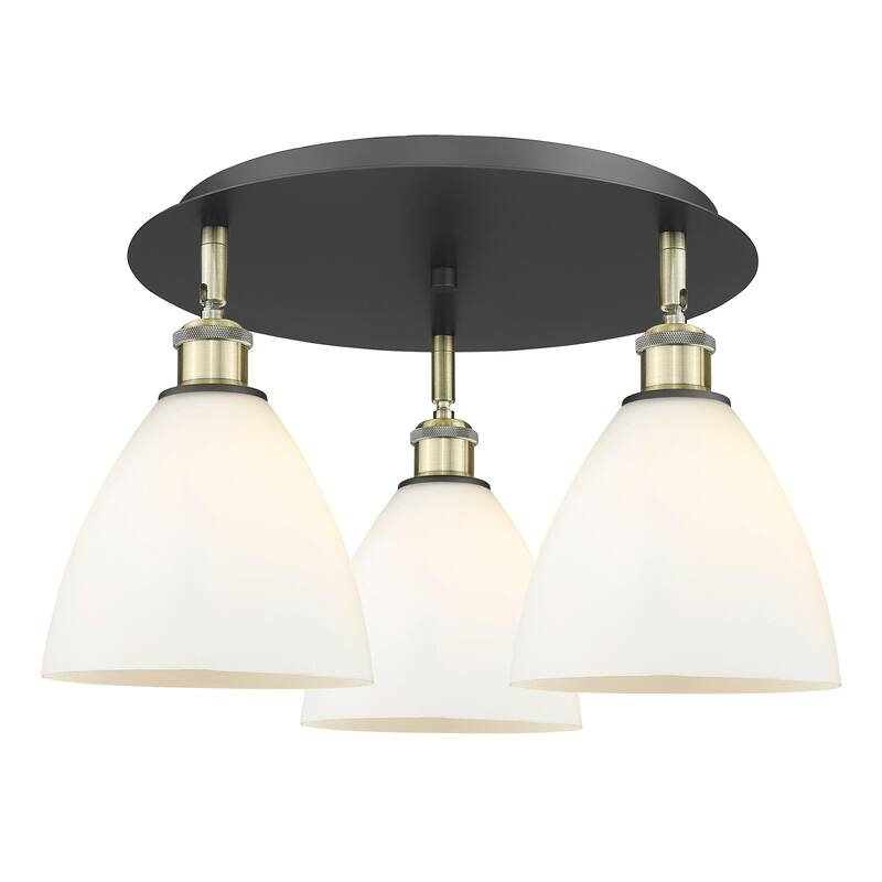 Innovations Lighting Bristol Glass - 3 Light 19" Flush Mount