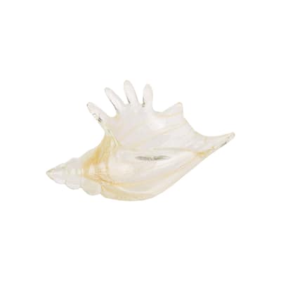 Clear/Brown Glass Shell Figure Figurine