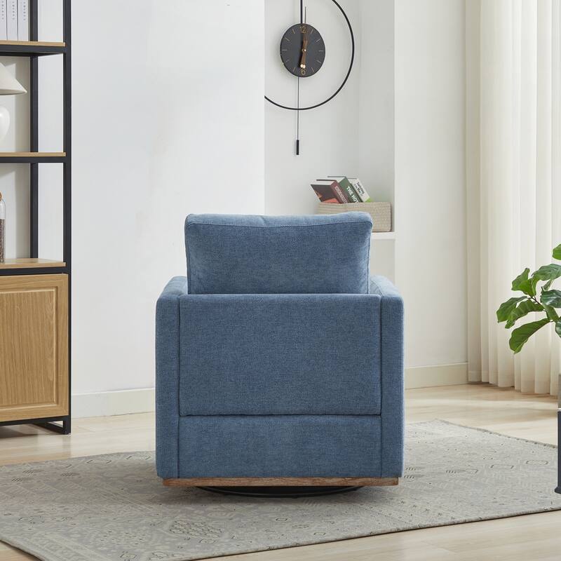 30.7"W Square Upholstered Swivel Accent Chair