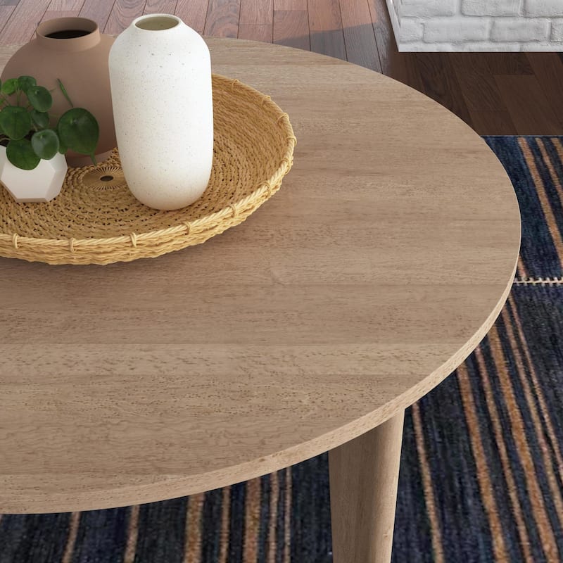 Brentwood Brown Wood Round Dining Table