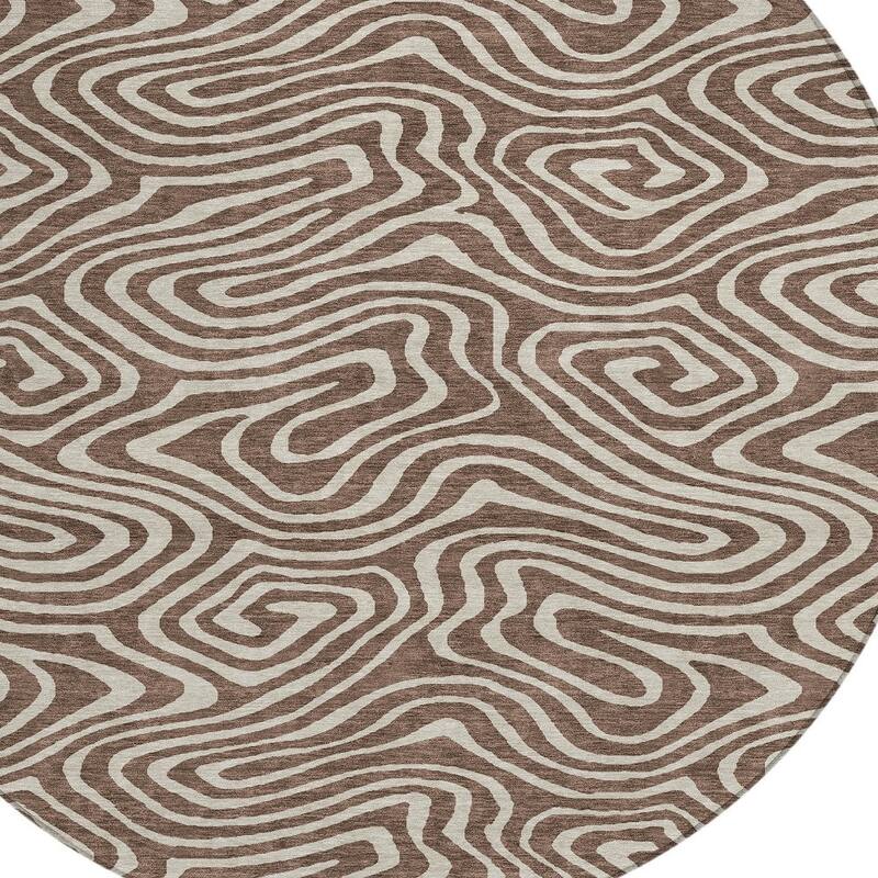 HomeRoots Abstract Transitional Rectangle Outdoor Rug