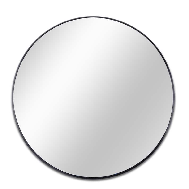 Round Mirror Wall Mounted, Circle Bathroom Vanity Wall Mirror with Metal Frame - 16/20/24/30/32/36" - 20" x 20" - Black