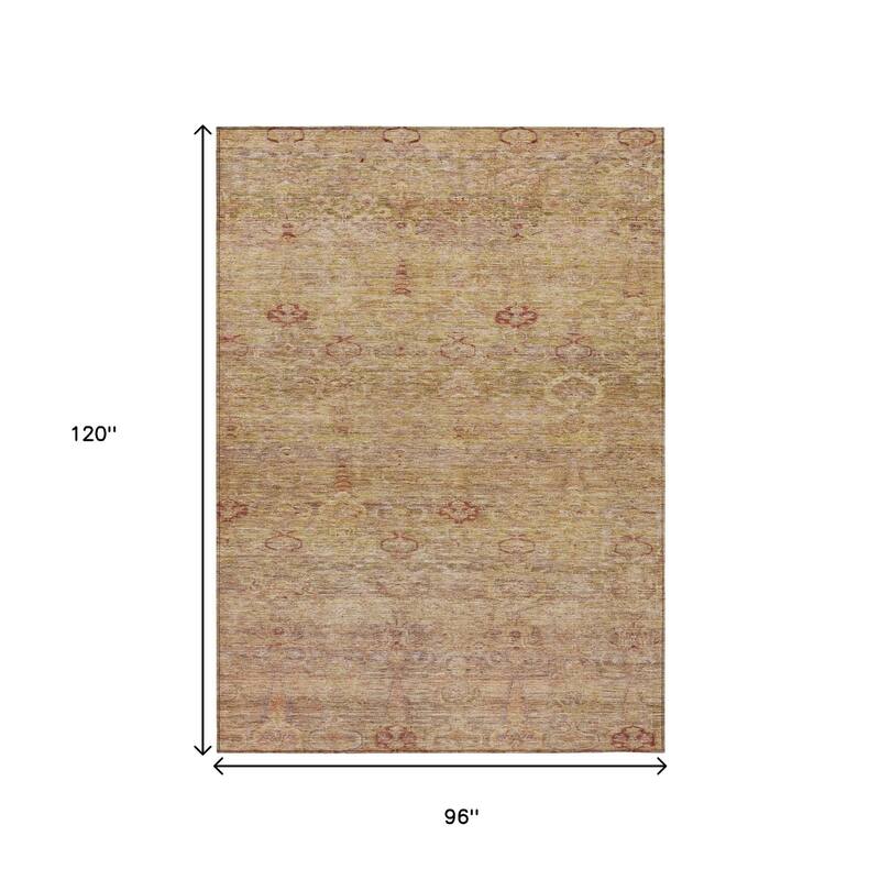 HomeRoots Oriental Traditional Rectangle Outdoor Rug