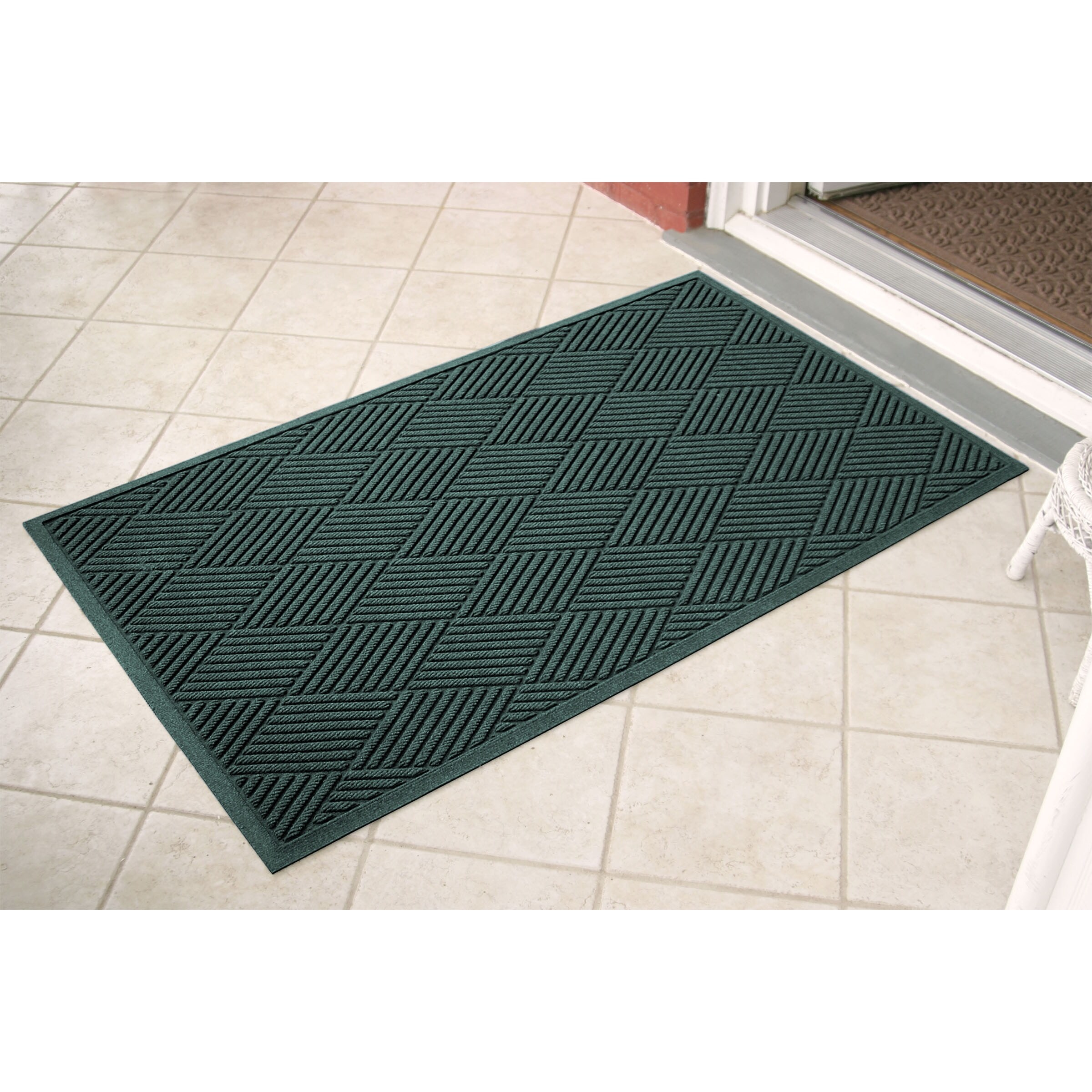 Waterhog Squares Doormat - Evergreen - 3'x5