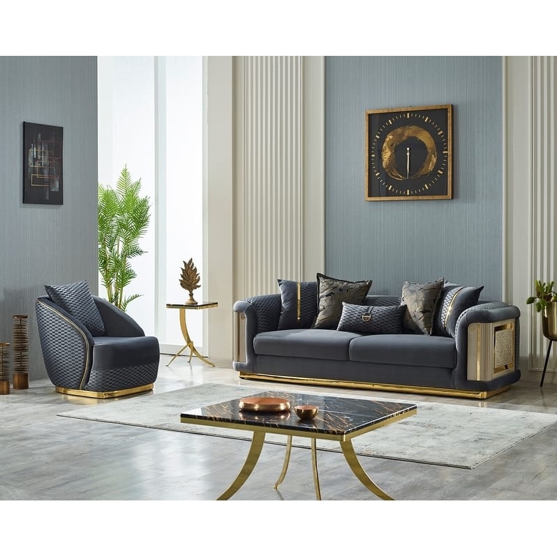 Ellie 2-piece Living room Set Pillow Back