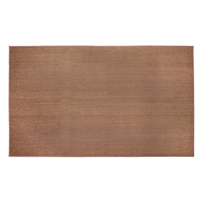 My Magic Carpet Machine Washable Area Rug Solid Espresso
