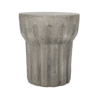 Delphinus Indoor Contemporary Lightweight Concrete Accent Side Table by Christopher Knight Home