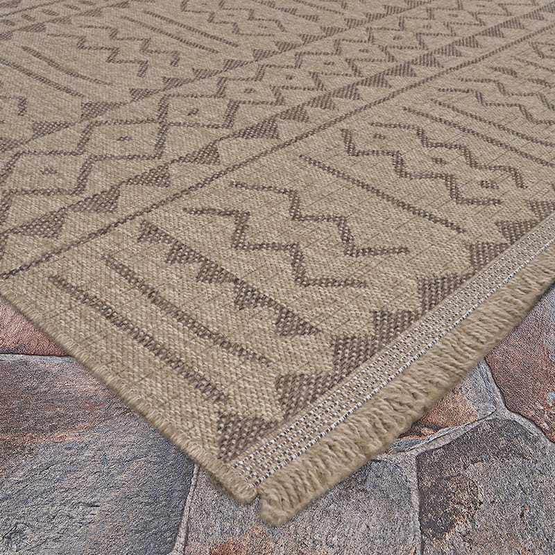 Dream Decor Rugs Triballe Concord Brown Indoor Outdoor Area Rug