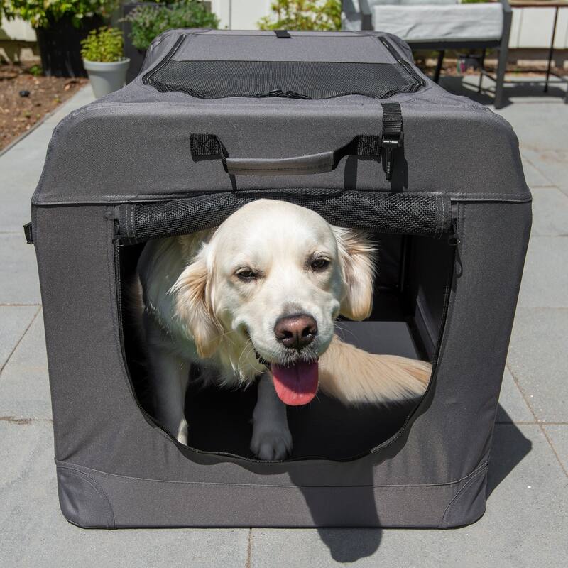 View of Soft Sided Portable Dog Crate - Overstock - 31602715