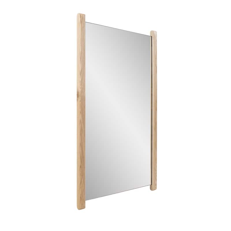 Allan Andrews Rectangular Bleached Oak Side Framed Vanity Mirror - 40"H x 24"W