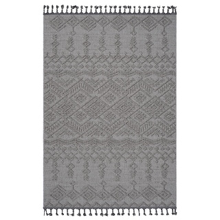 LOOM & LUXE Collection White/White/Traditional Indoor/Outdoor Area Rug