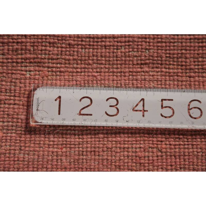 Pink Gabbeh Runner Rug Hand-Knotted Wool Carpet - 3'2" x 9'9"