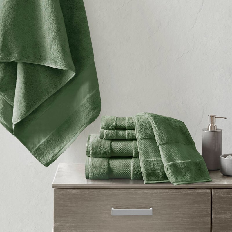 Madison Park Signature Turkish Cotton 6-piece Bath Towel Set - Green