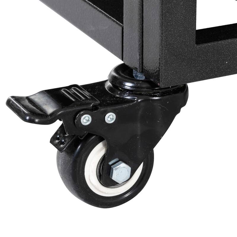 52" Heavy Duty Dog Crate, XL Metal Dog Kennel Cage for Large Dogs, Pet Crate with 2 Door, 4 Lockable Wheels & Removable Tray